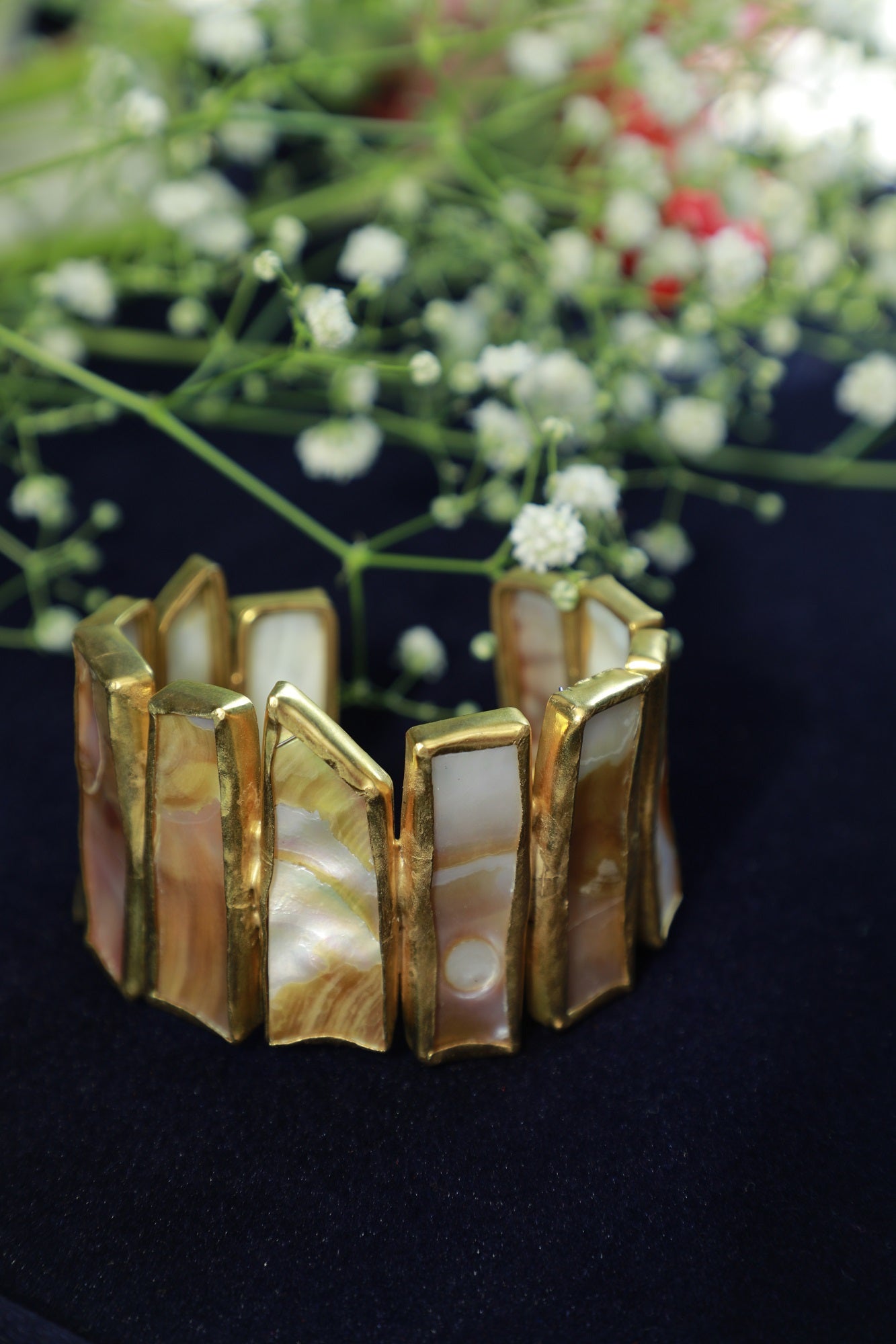 Mother of Pearl Gold Bangle