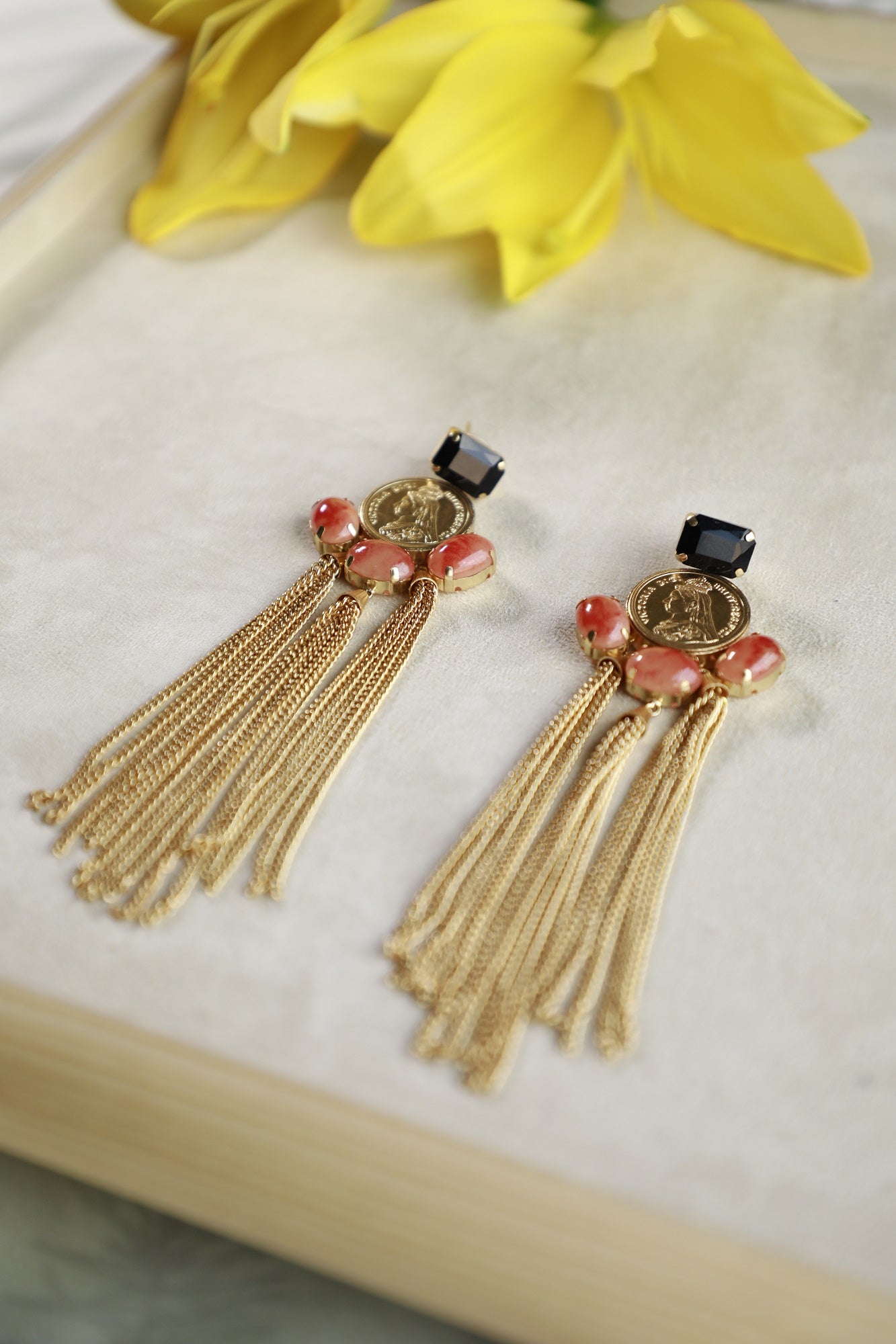 Coin Chain Earrings