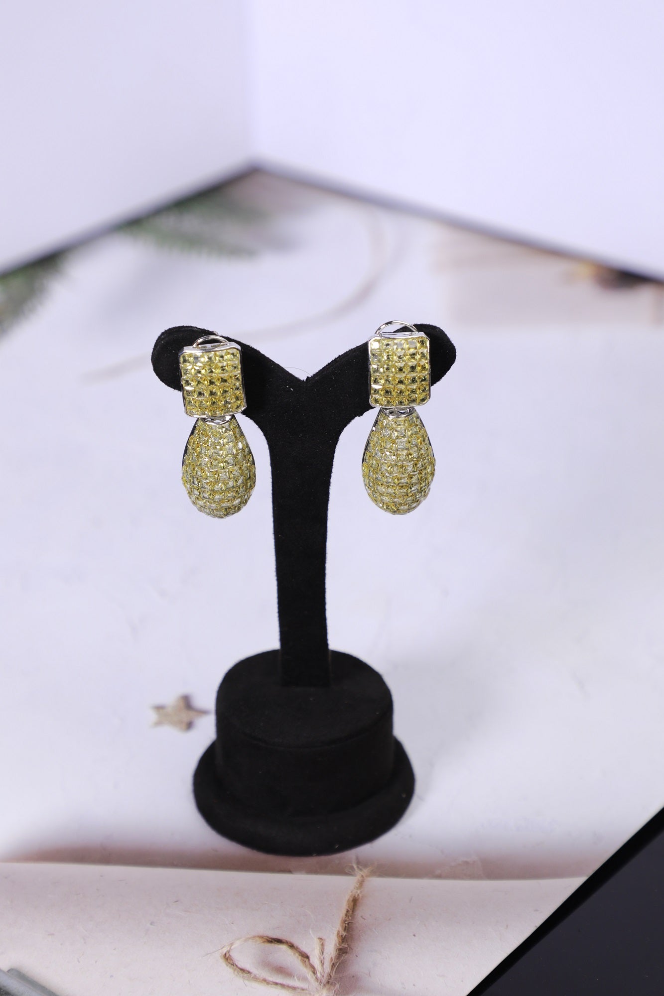 Yellow Diamond Tear Drops