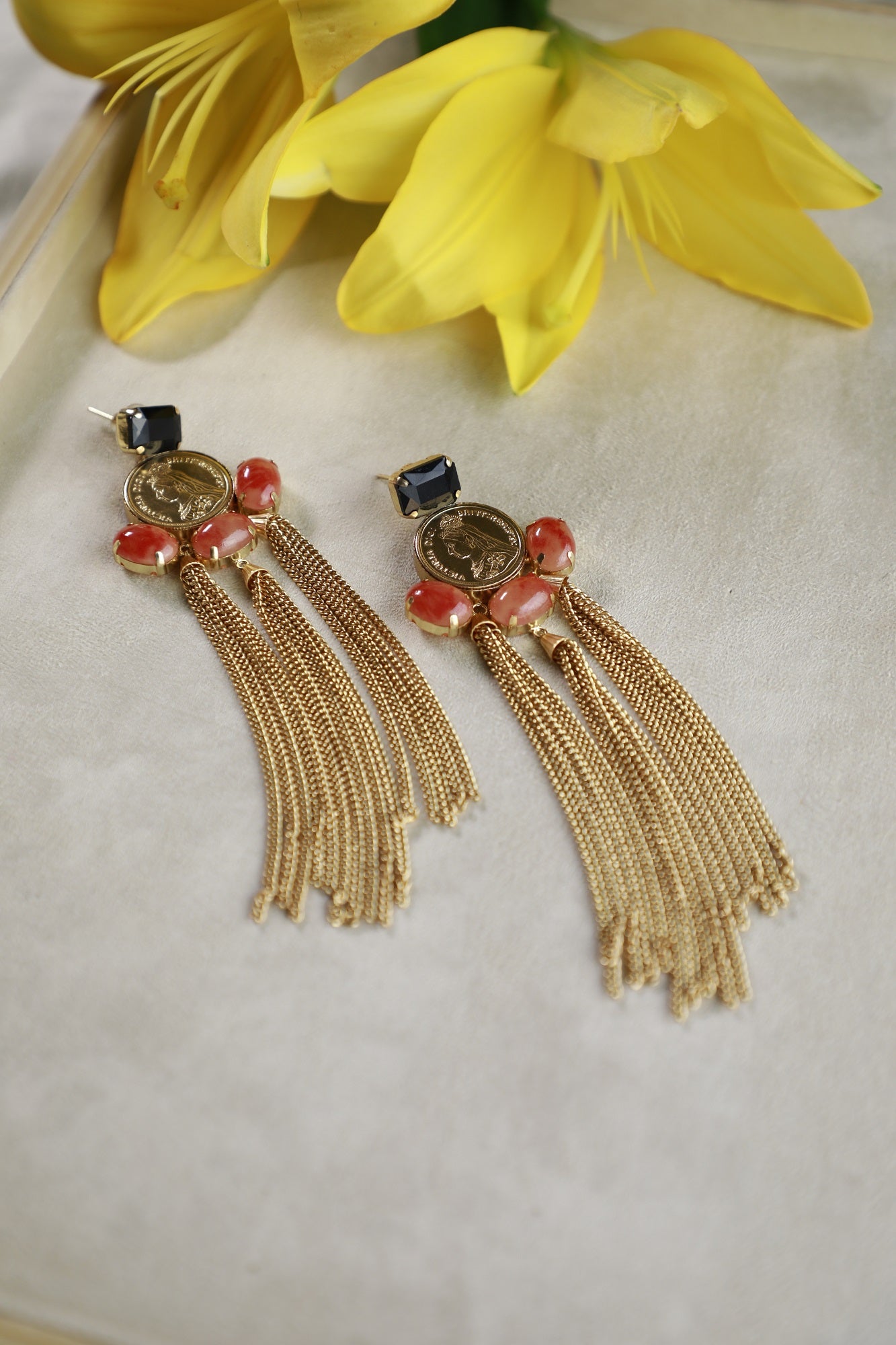 Coin Chain Earrings