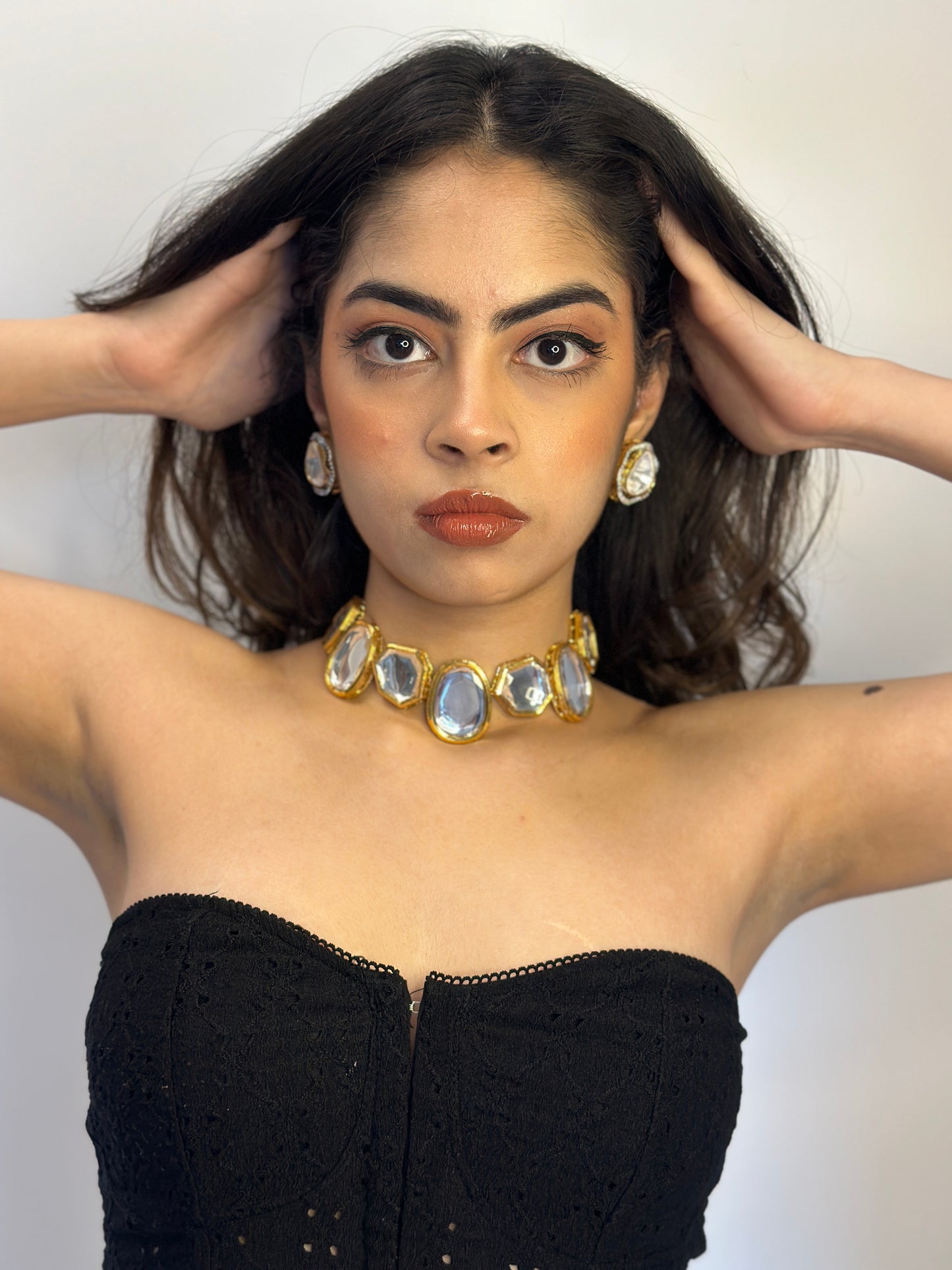 Choker Kundan With Earrings