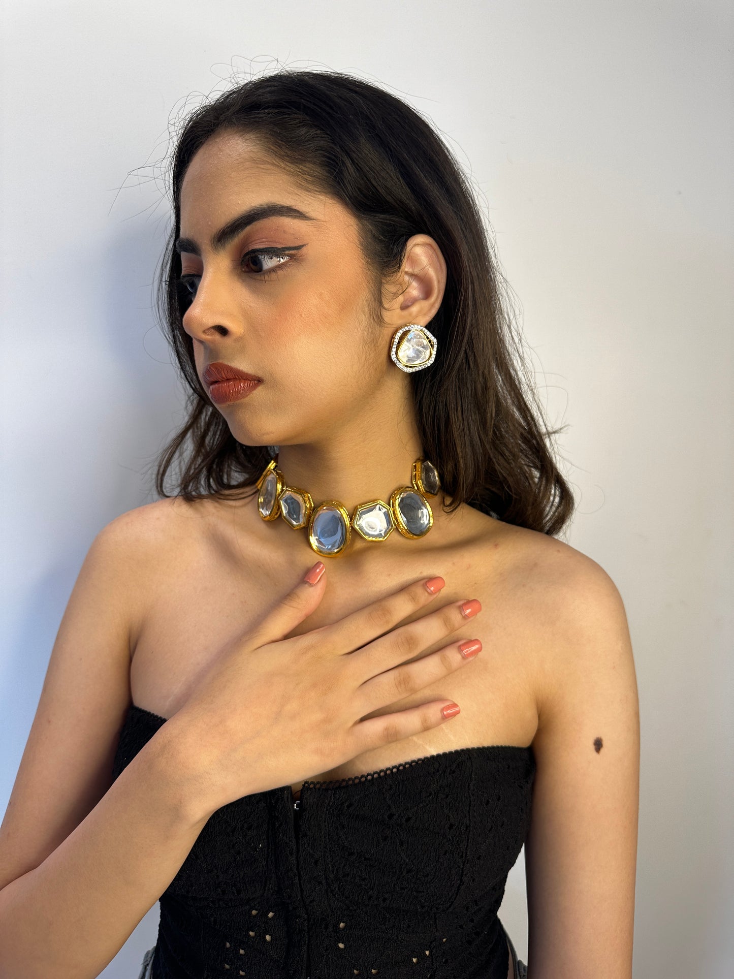 Choker Kundan With Earrings