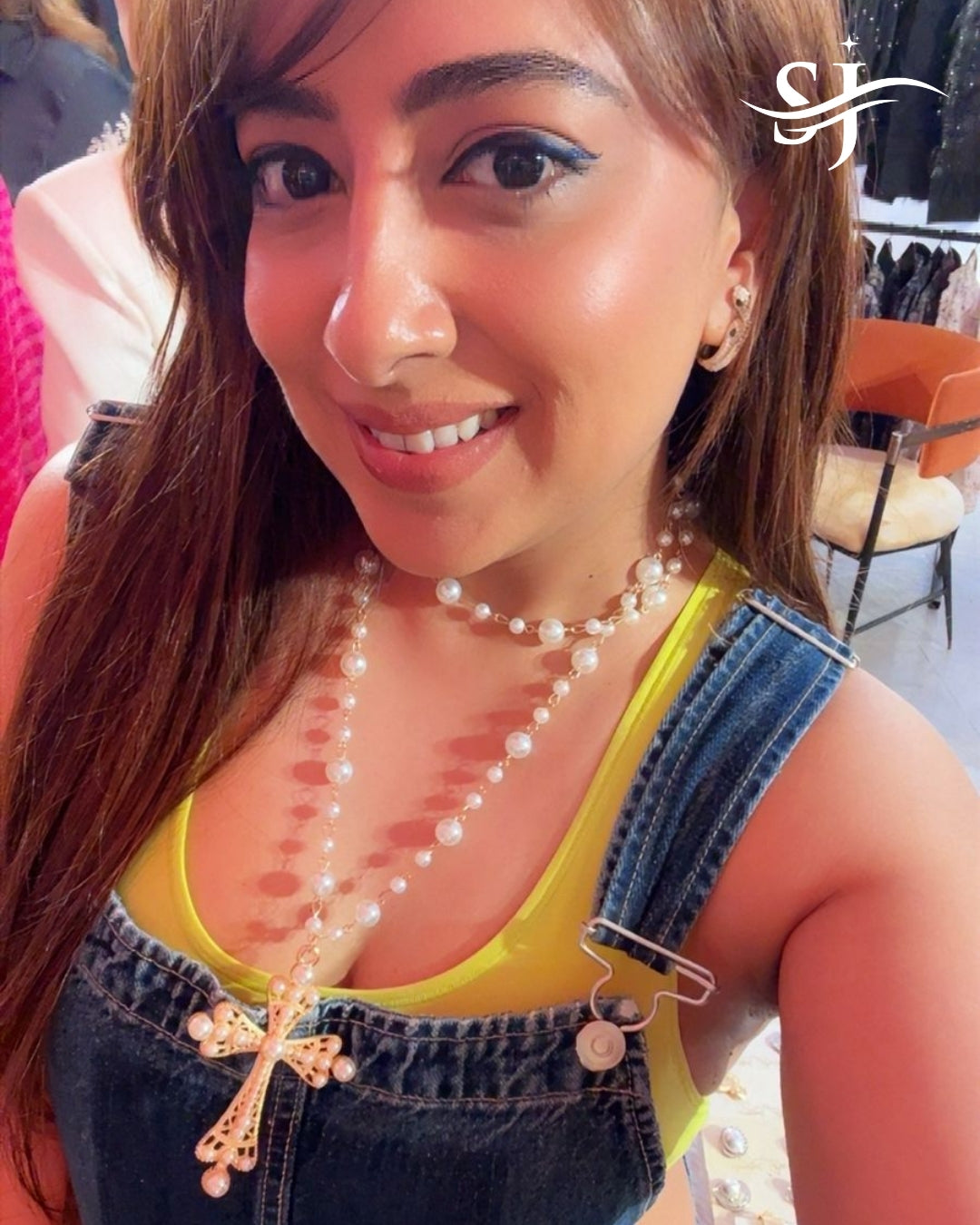 Pearl Cross Layered Necklace