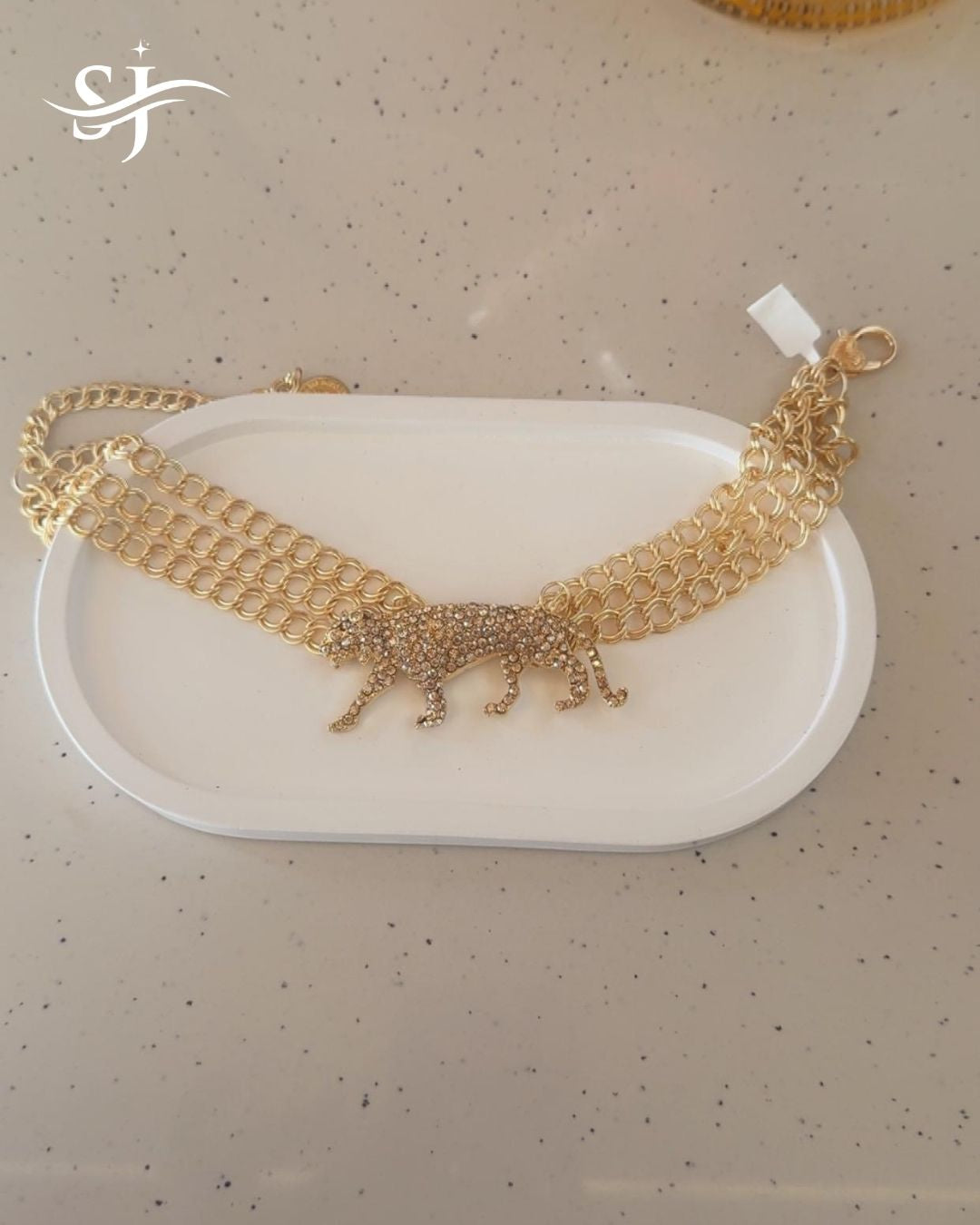 Panther Chain Statement Choker Necklace