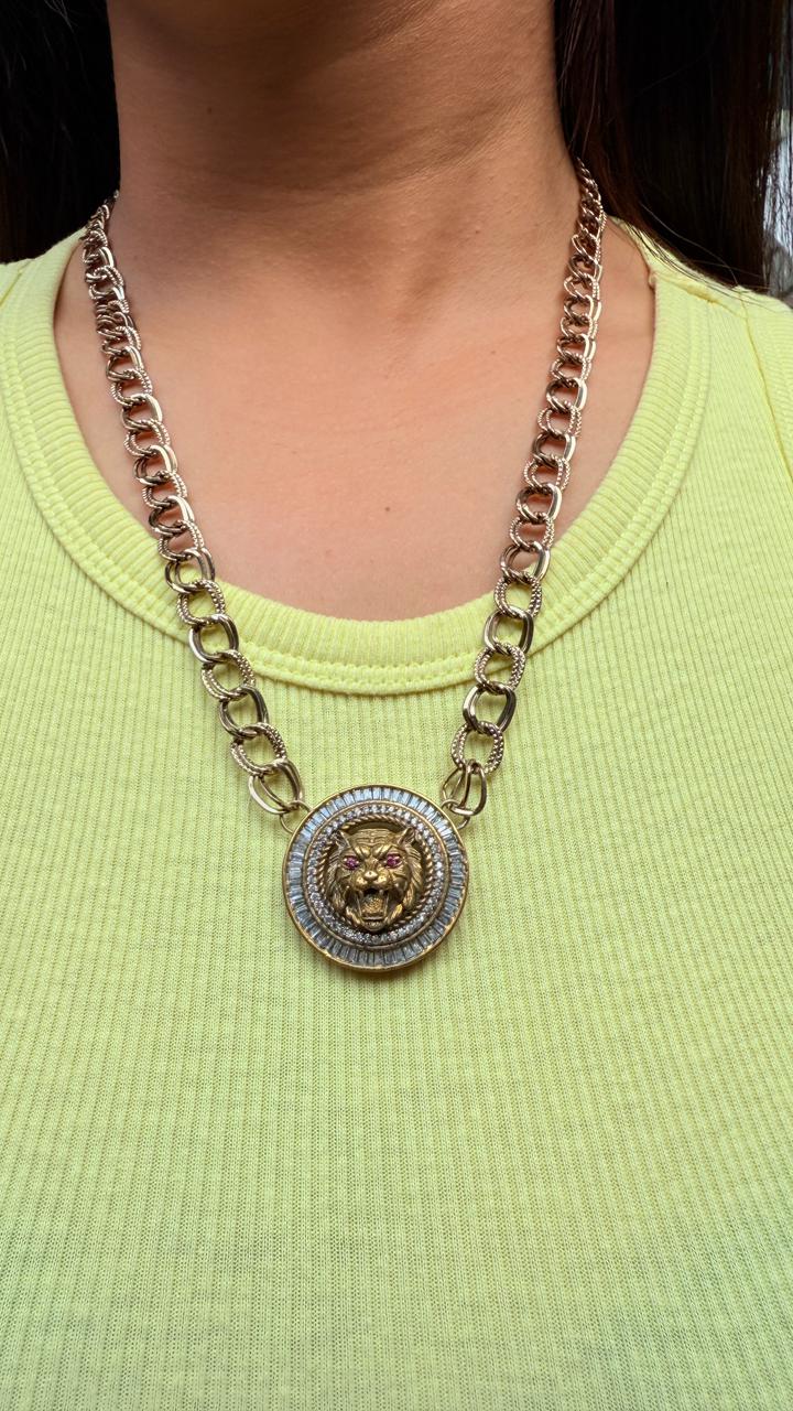 Regal Lion Medallion Chain