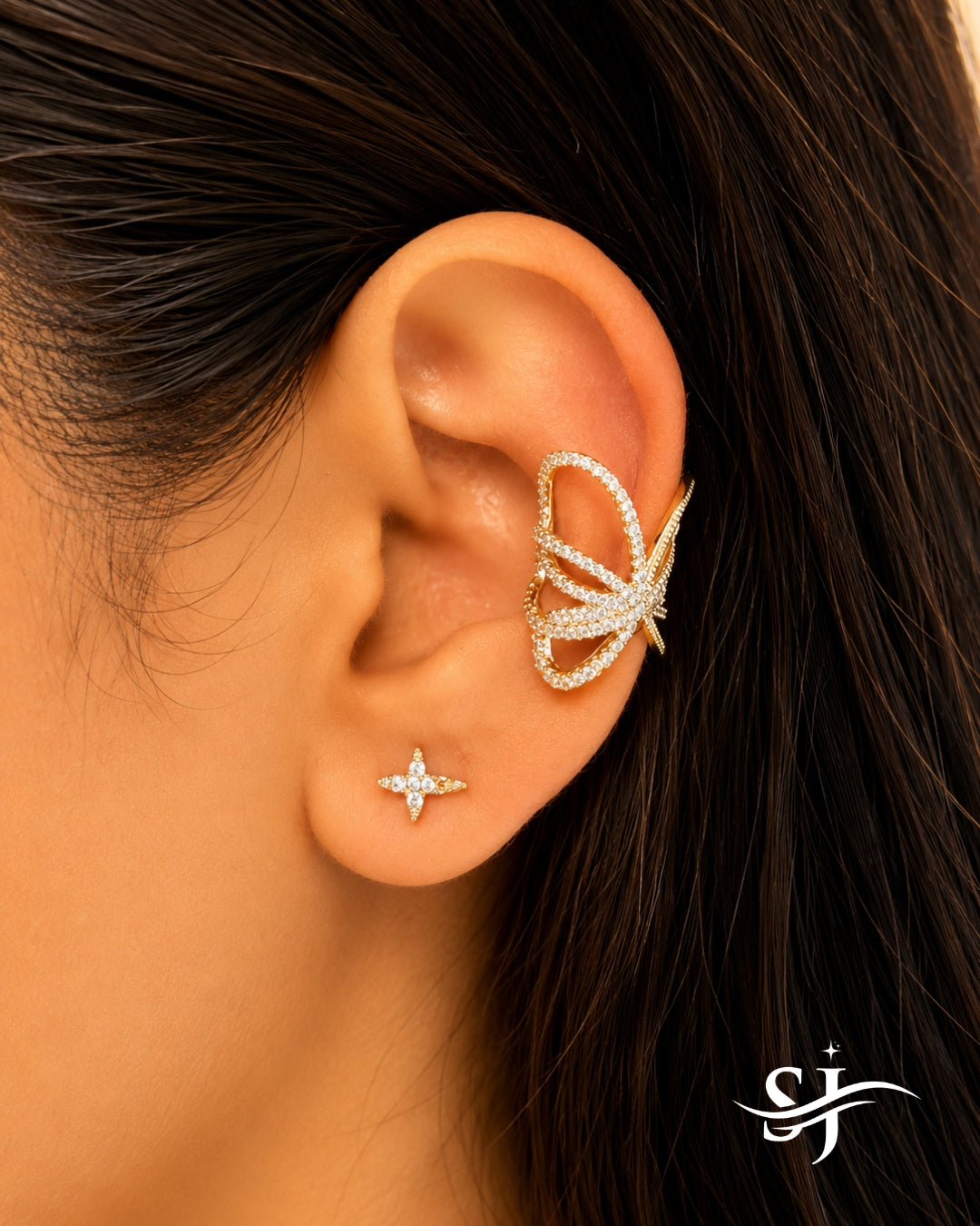 Butterfly Bloom Ear Cuff