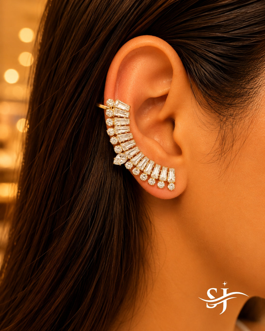 Celeste Baguette Ear Cuff