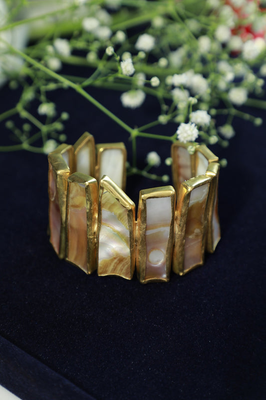 Mother of Pearl Gold Bangle