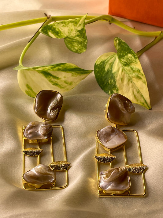 Embezzled Marble Earrings