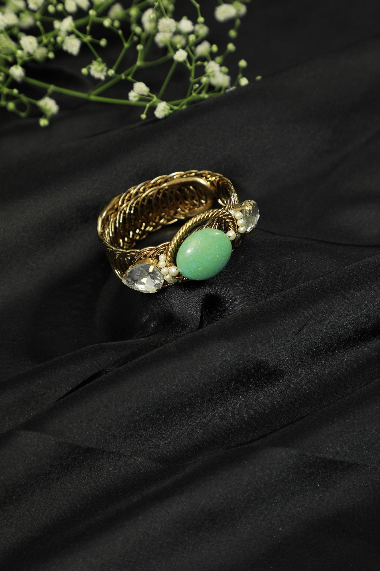 Opulent Jade Golden Kada