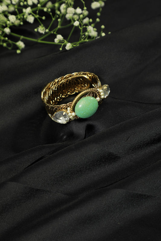 Opulent Jade Golden Kada
