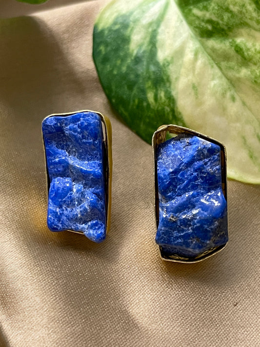 Blue Lazuli Stone Earrings