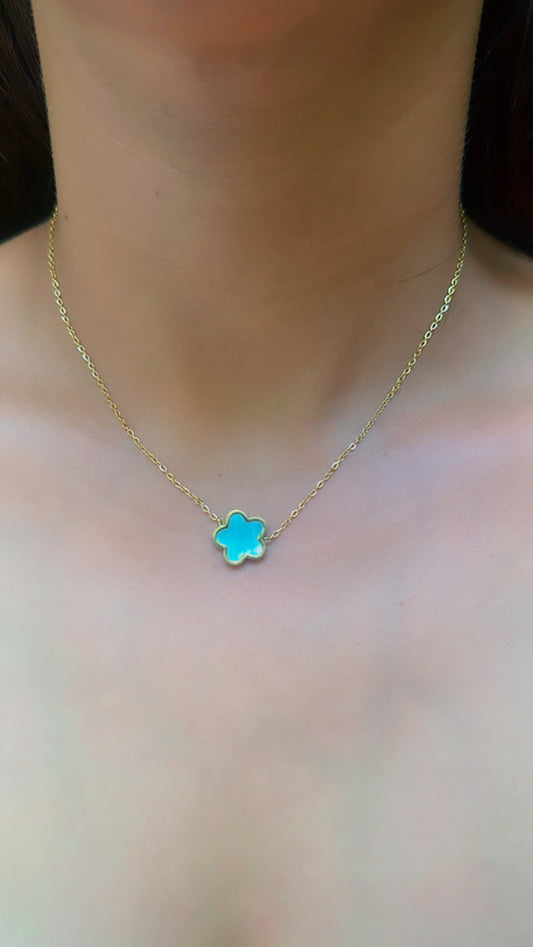 Aqua Blossom Pendant