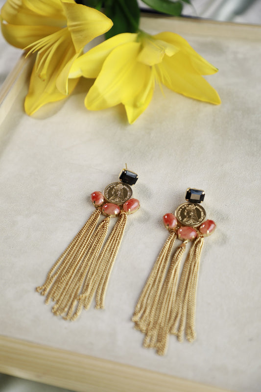 Coin Chain Earrings