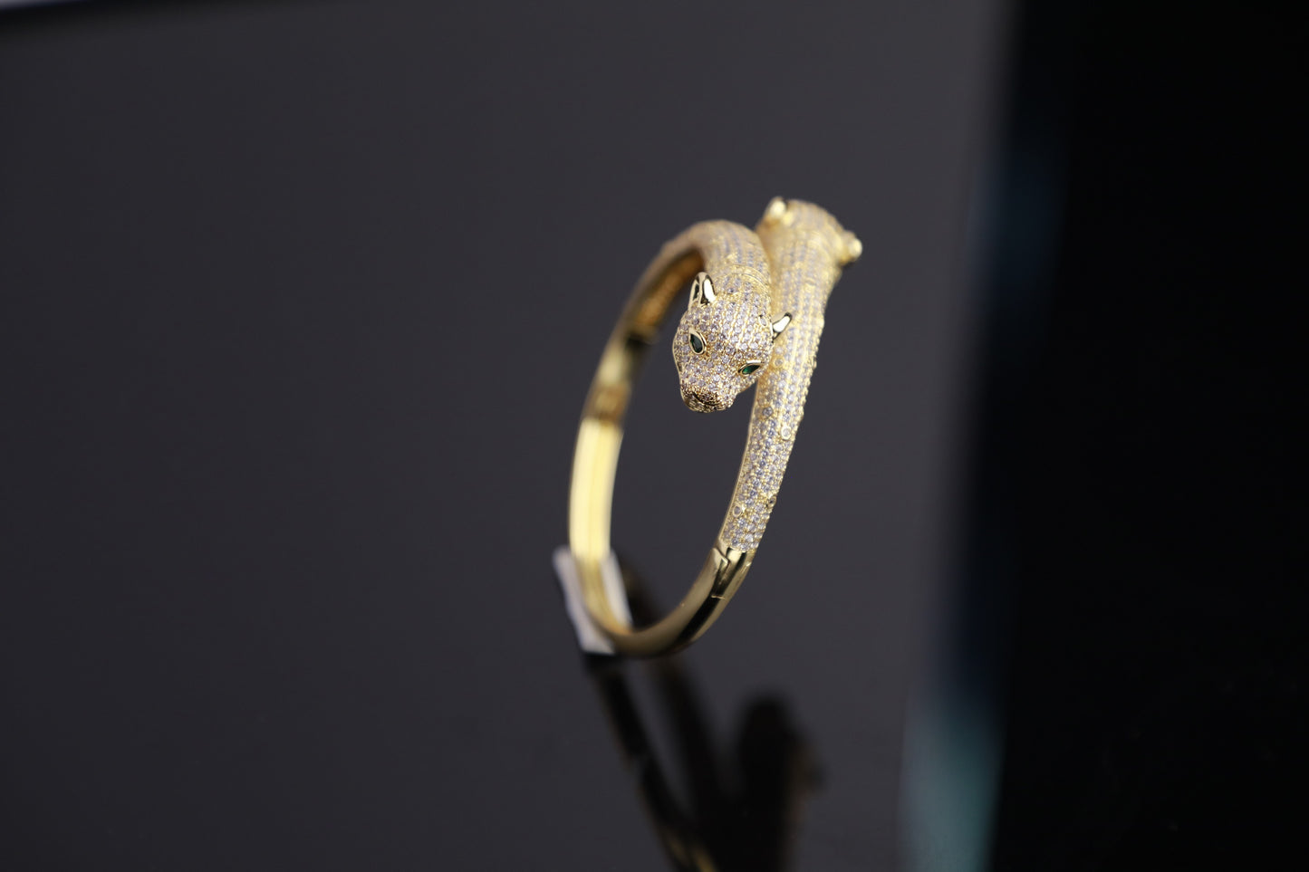Emerald-Eyed Panther Bracelet