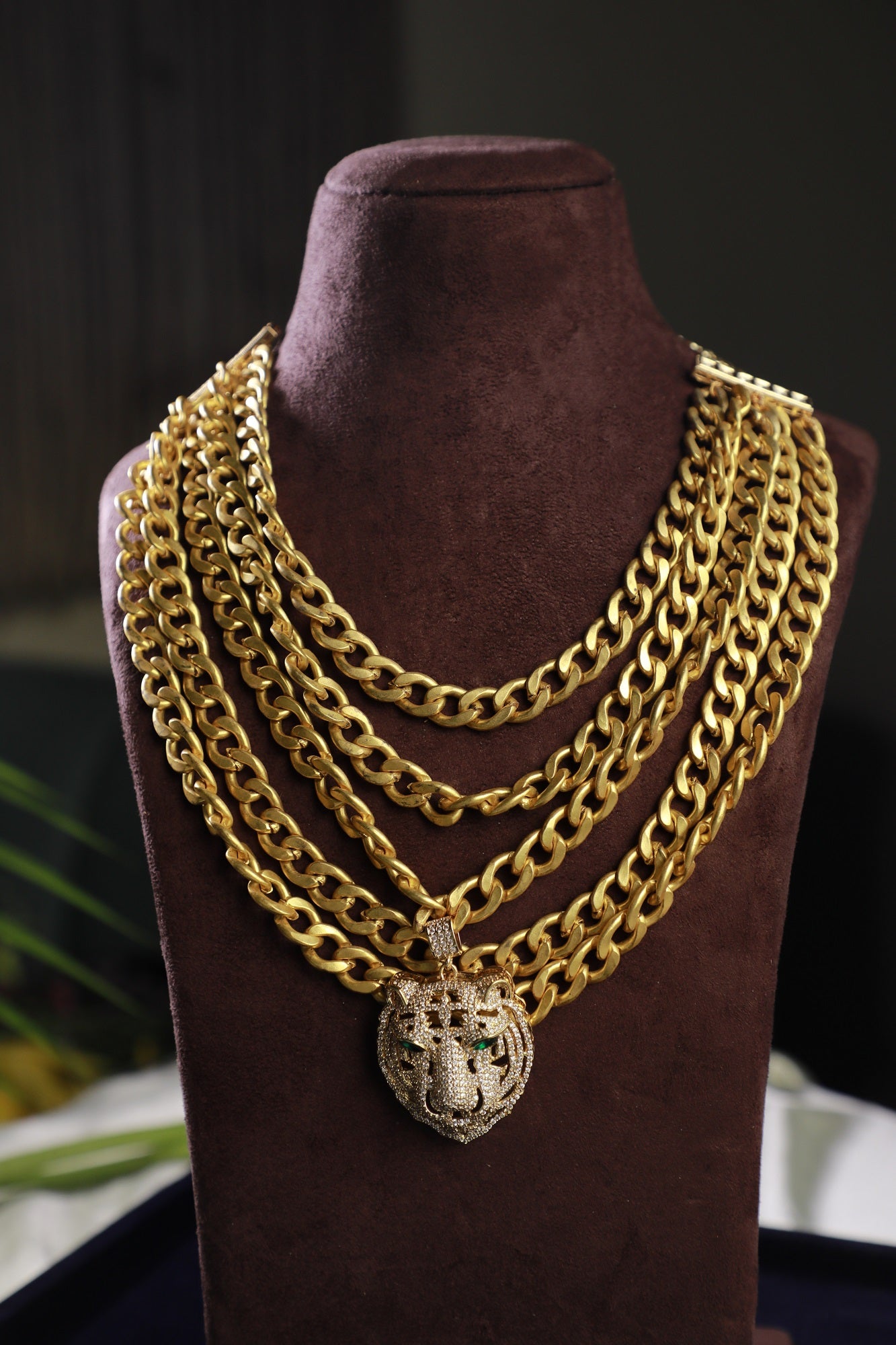 Jaguar Multi Layered Gold Neckpiece