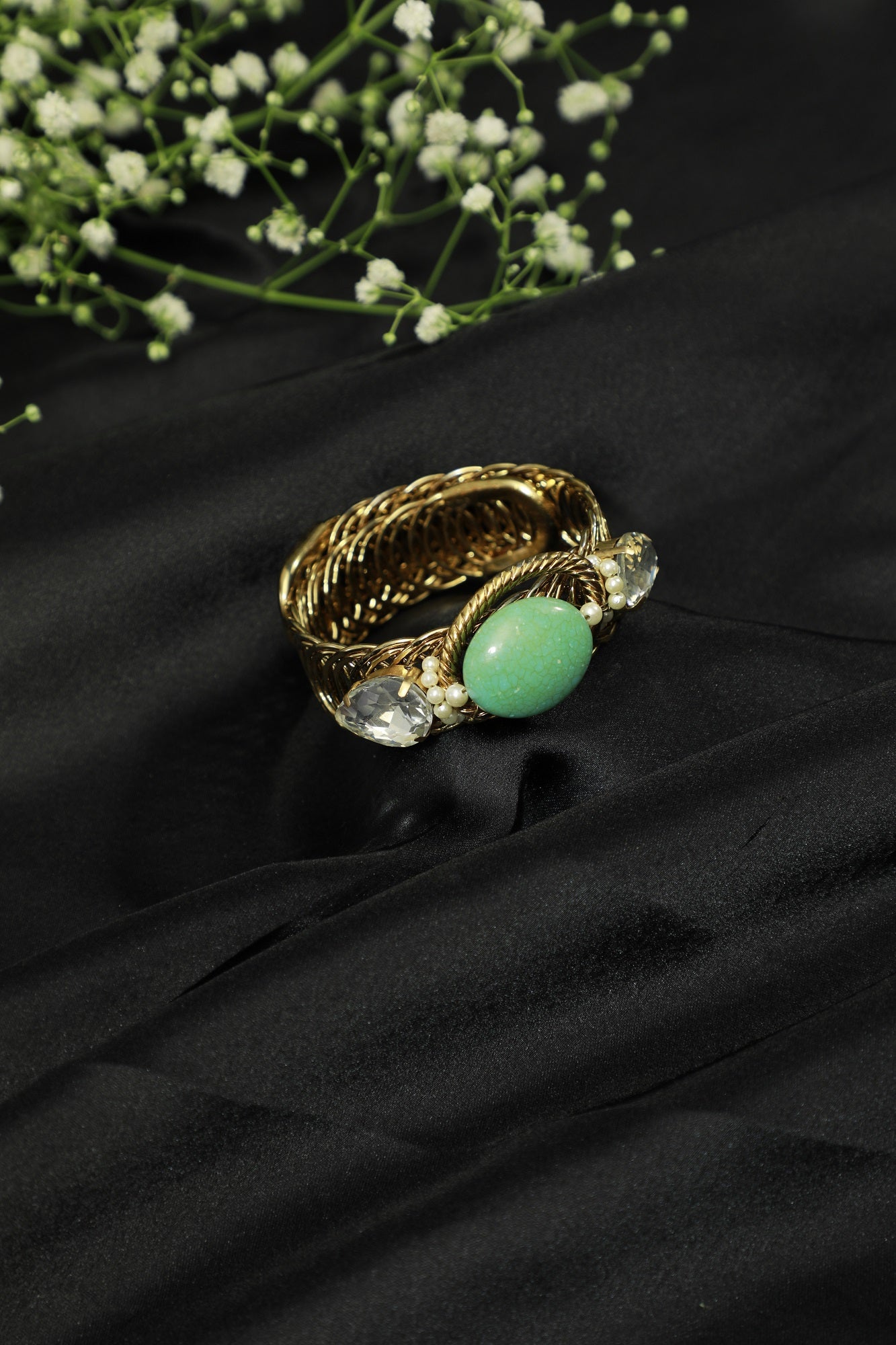 Opulent Jade Golden Kada