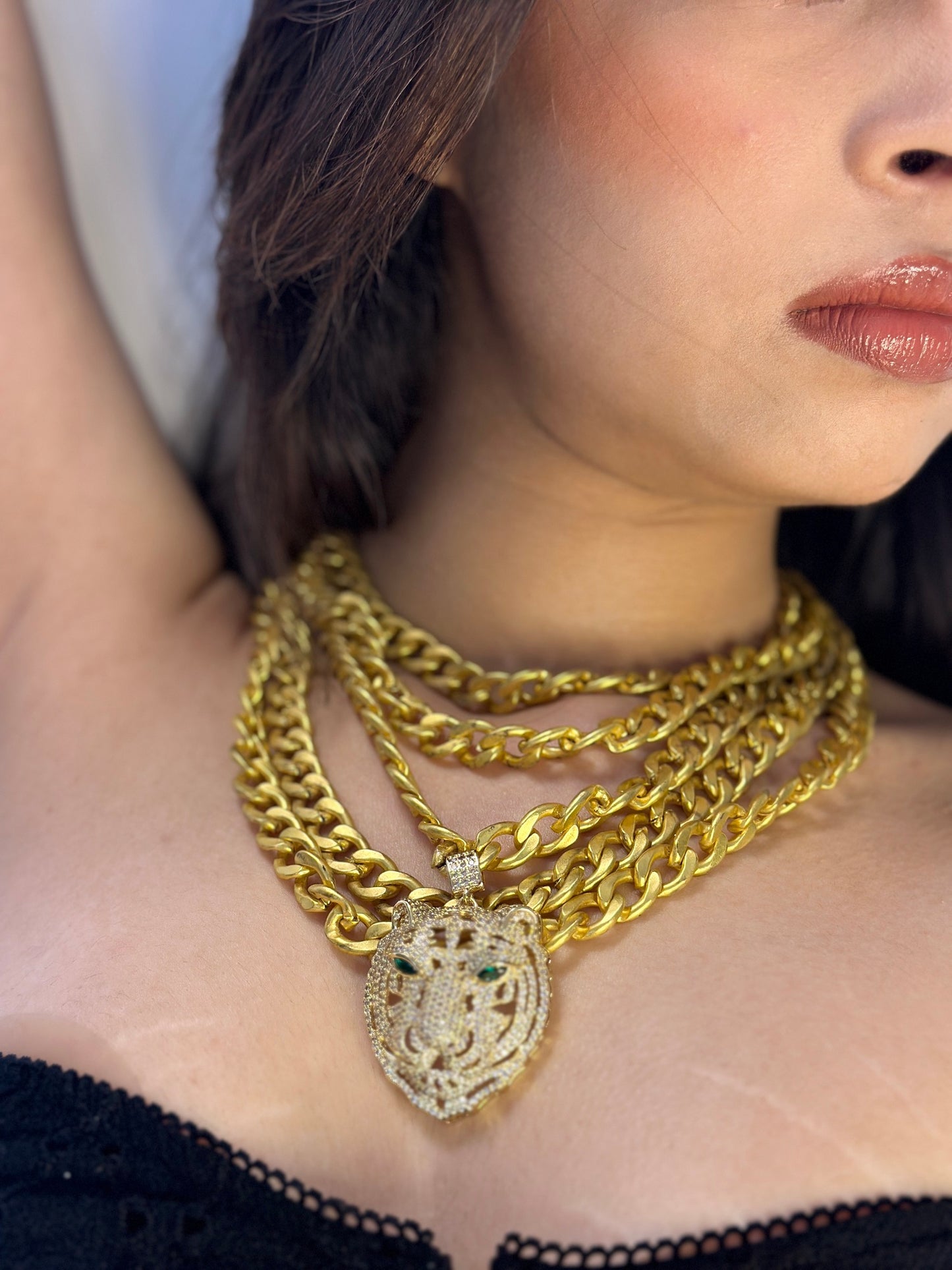 Jaguar Multi Layered Gold Neckpiece
