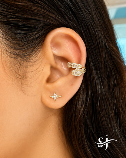 Royal Prism Ear Cuff – Crystal Statement Ear Wrap