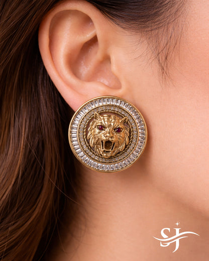 Royal Lion Choker Set with Earrings