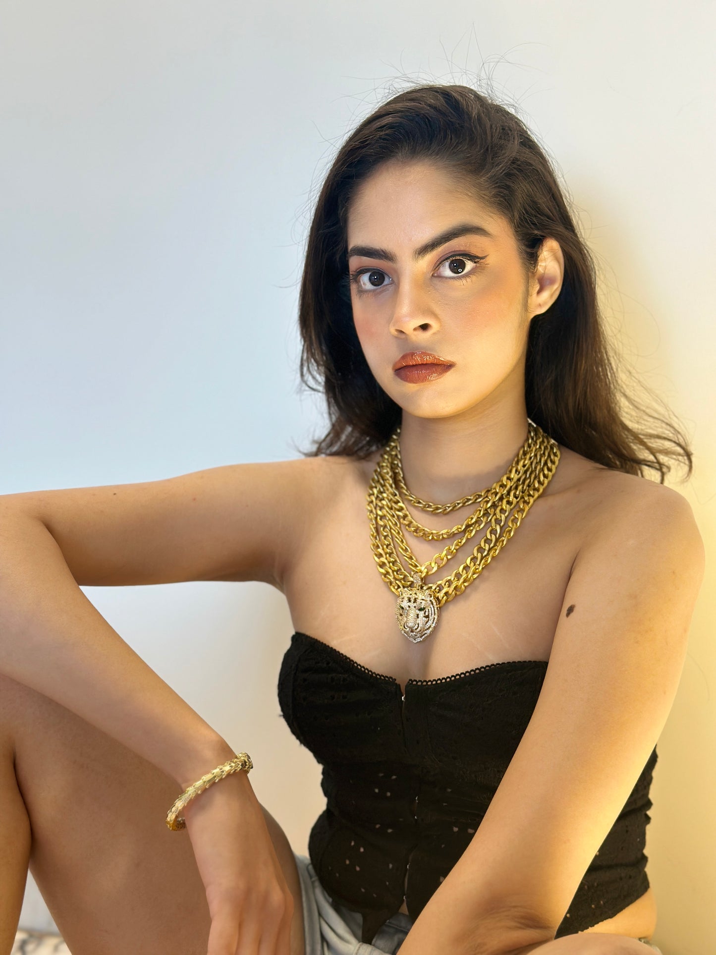 Jaguar Multi Layered Gold Neckpiece