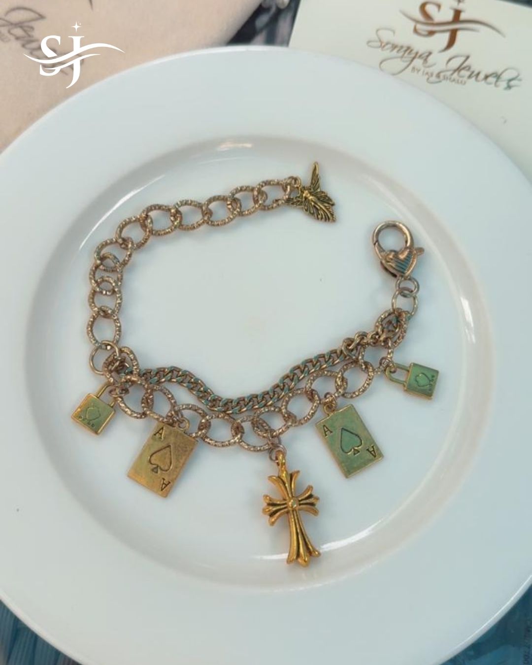 Charm Chain Statement Bracelet