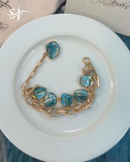 Gold Plated Shell Charm Bracelet