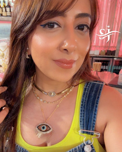 Layered Evil Eye Necklace Set