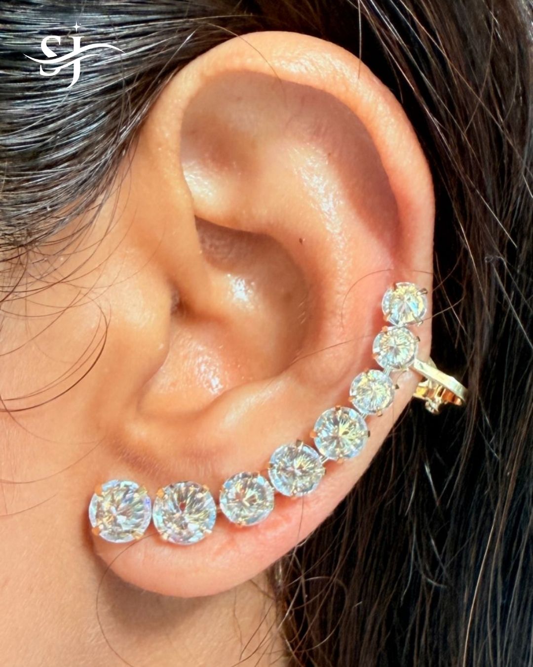 Crystal Ear Cuff Earrings for Women