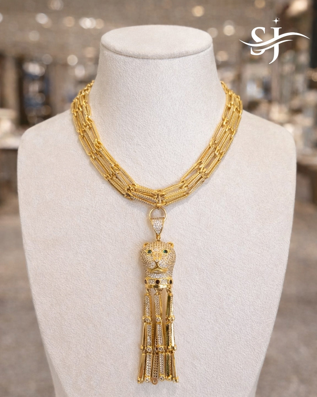 Panther Tassel Choker Necklace