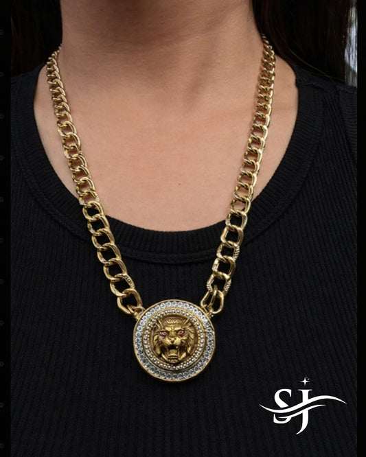 Regal Lion Medallion Chain
