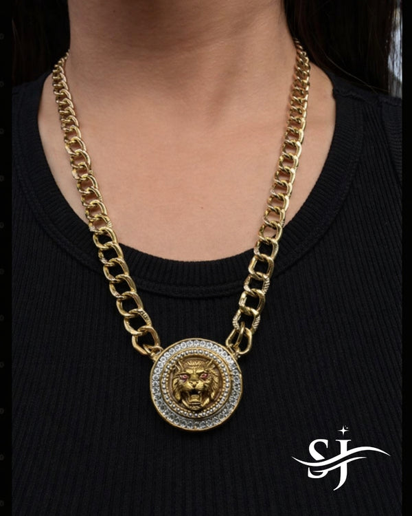 Regal Lion Medallion Chain