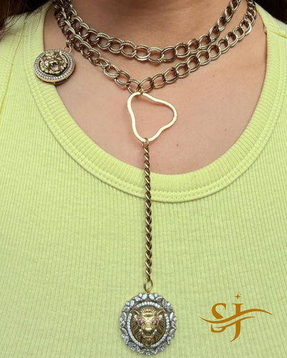 Lion Layered Chain Neckpiece