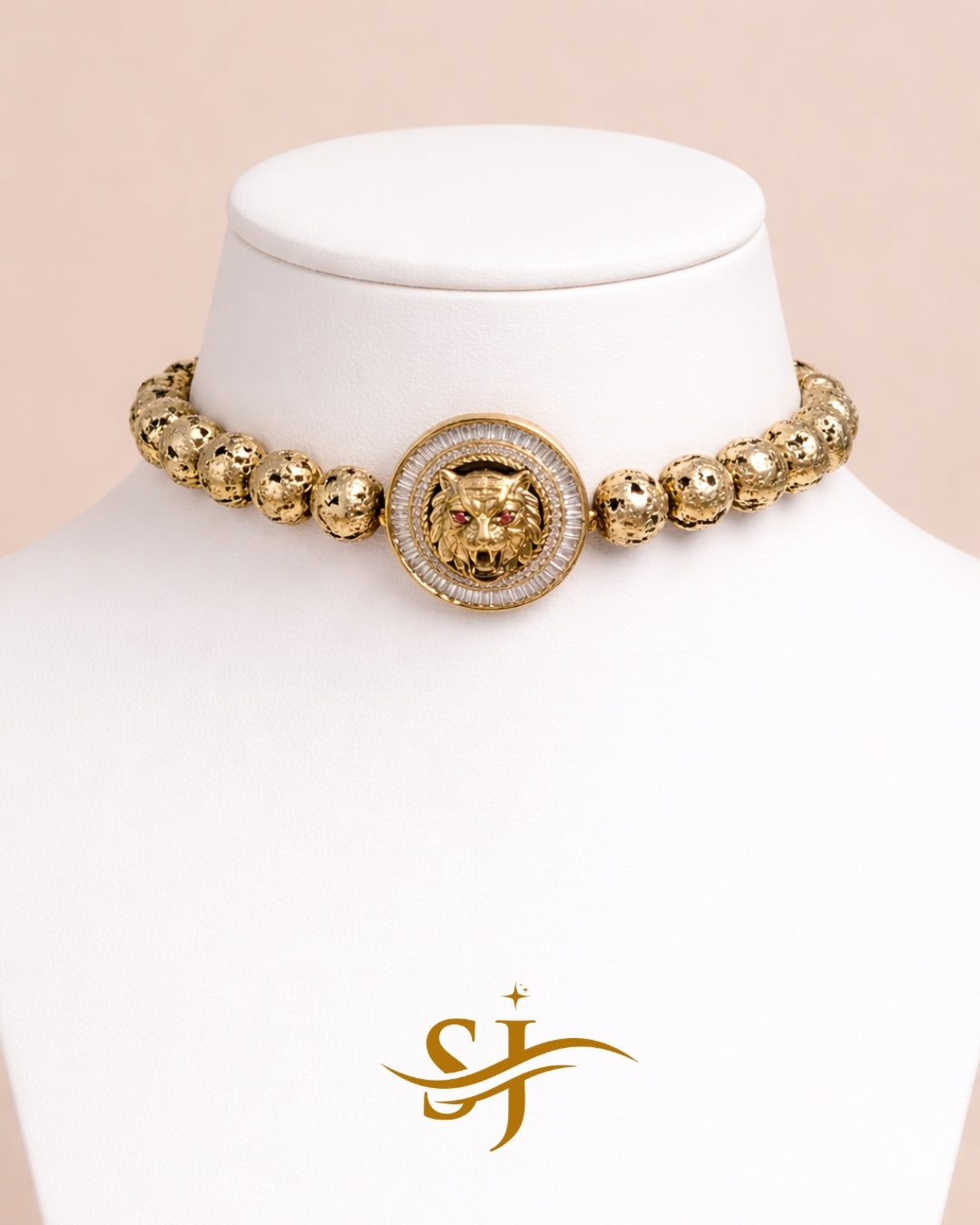 Royal Lion Choker – Sabyasachi-Inspired Premium Jewellery