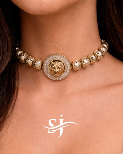 Royal Lion Choker – Sabyasachi-Inspired Premium Jewellery
