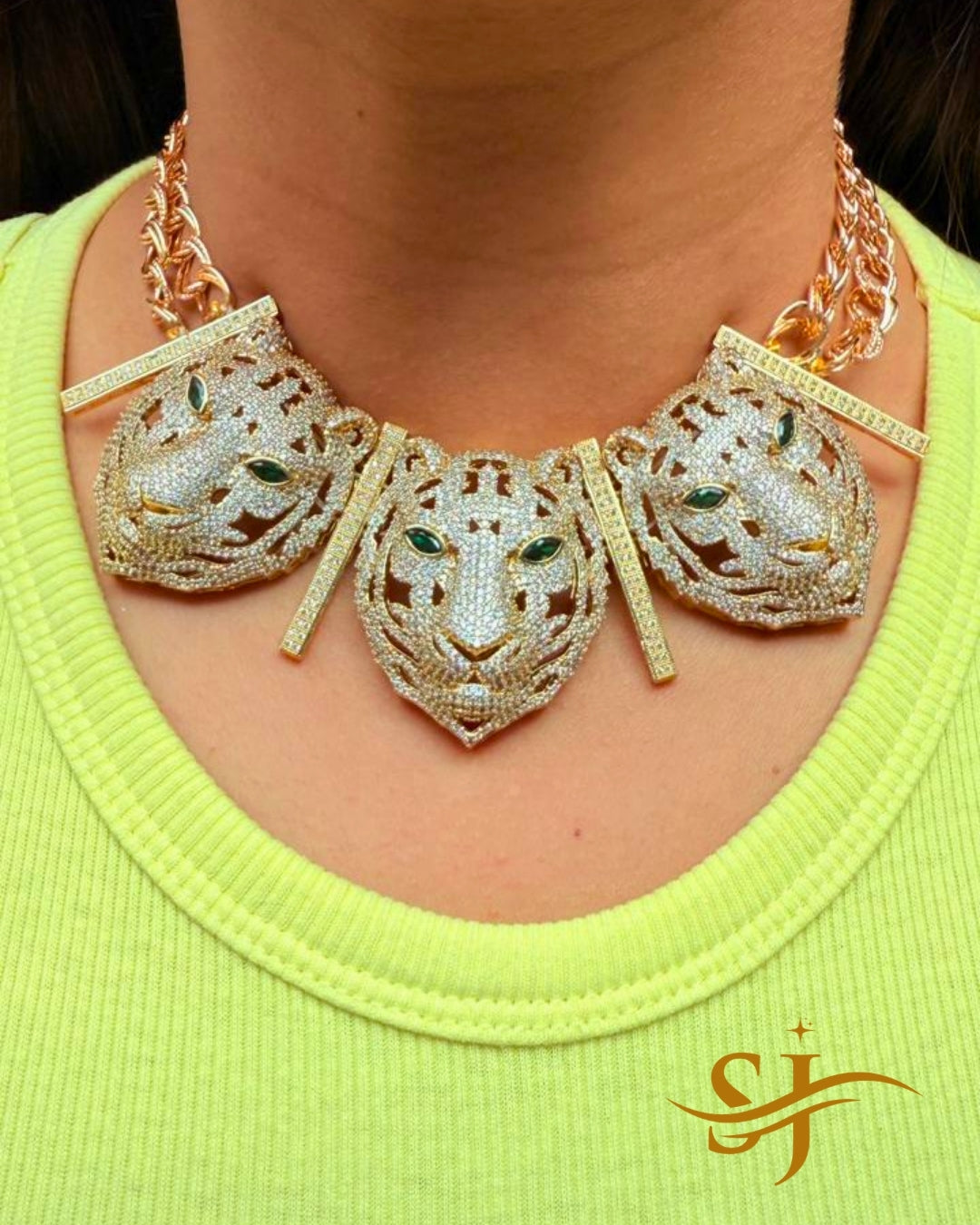 Royal Triple Tiger Silver Choker – Sabyasachi-Inspired Premium Jewellery