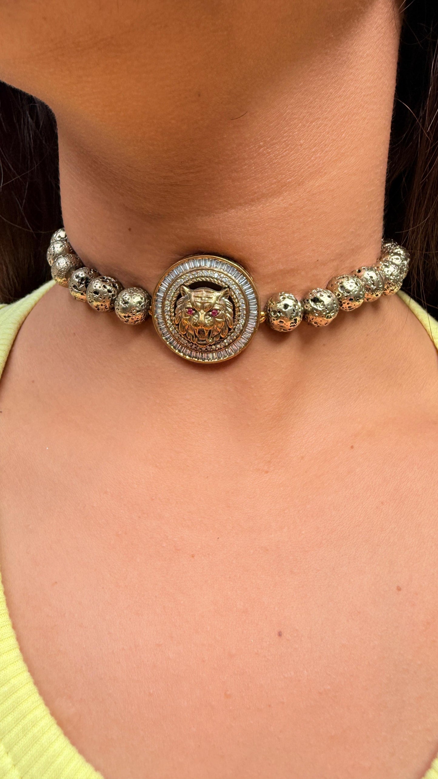 Royal Lion Choker – Sabyasachi-Inspired Premium Jewellery