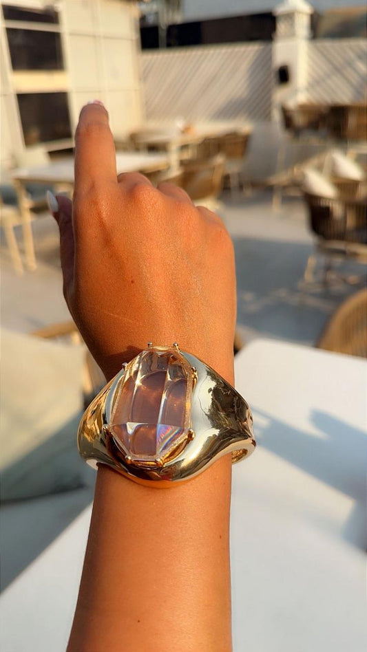 Crystal Statement Hand Cuff Bracelet